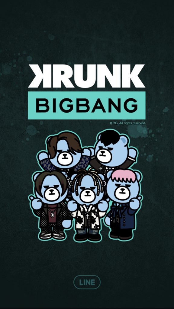 New Bigbang X Krunk Line Stickers For Japan Nov 18 빅뱅 Bigbangmusic