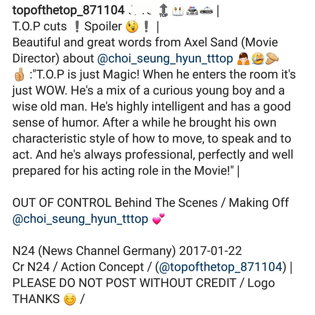 Translations MAKING OF TOP Out Of Control (1)