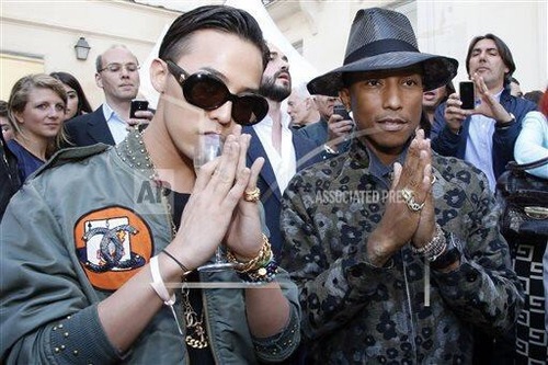 Press photos: GD at Pharrell GIRL exhibition in Paris...