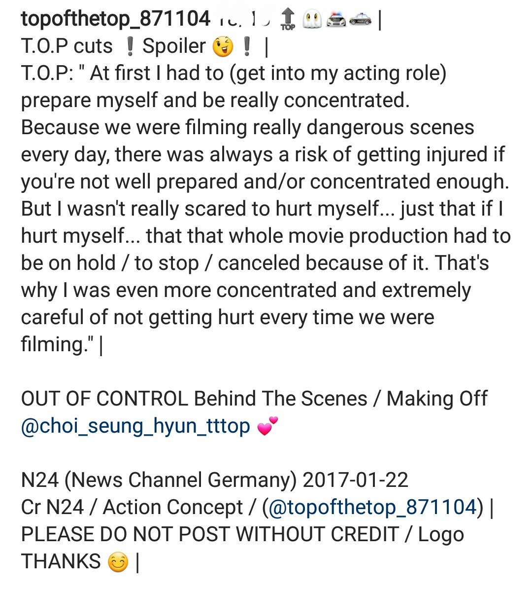 Translations MAKING OF TOP Out Of Control (3)